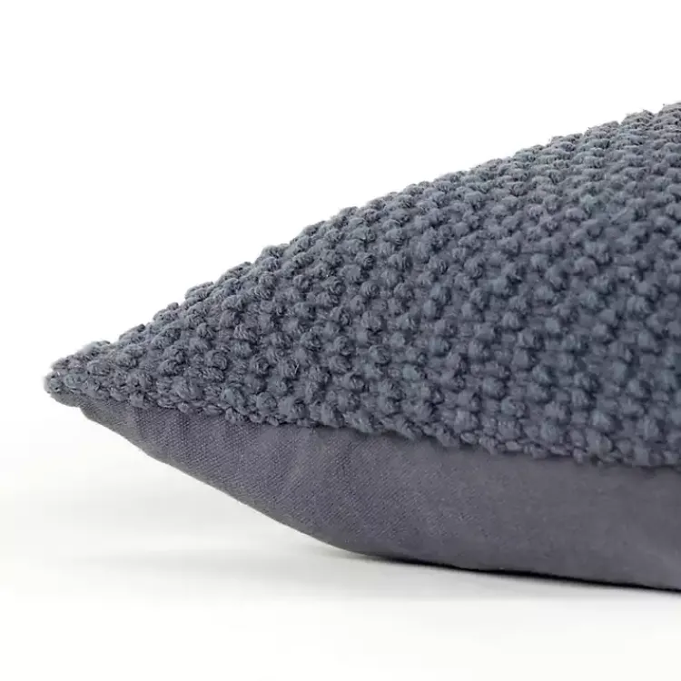 Pillows>Kirklands Home Dark Woven Nubby Pillow Gray
