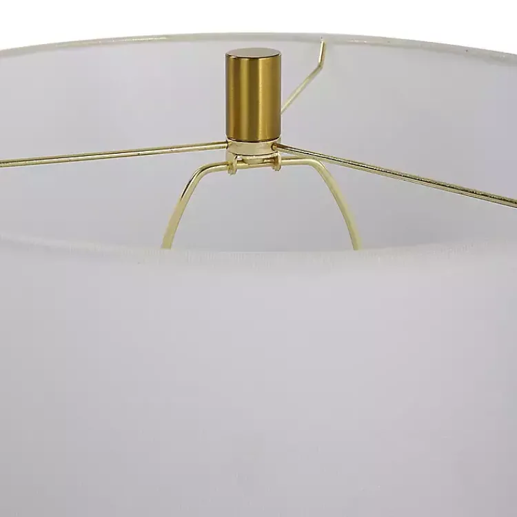 Kirklands Home Dark Green and Gold Eva Table Lamp White Clearance