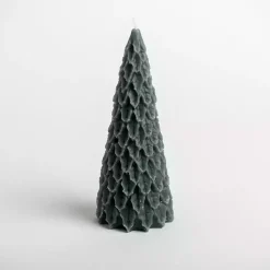 Christmas Fragrance>Kirklands Home Dark Christmas Tree Pillar Candle, 7 in. Green