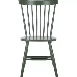 Kirklands Home Dark Parker Spindle Dining Chairs, Set of 2 Green New