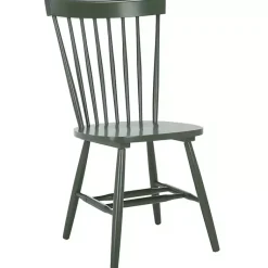 Kirklands Home Dark Parker Spindle Dining Chairs, Set of 2 Green New