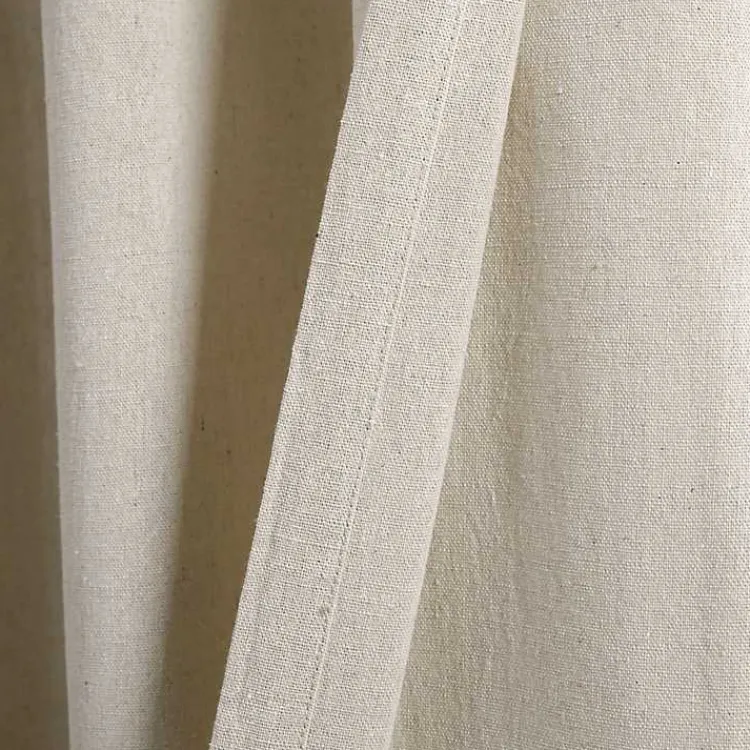 Kirklands Home Dark Linen Lace Curtain Panel Set, 84 in. Tan Sale