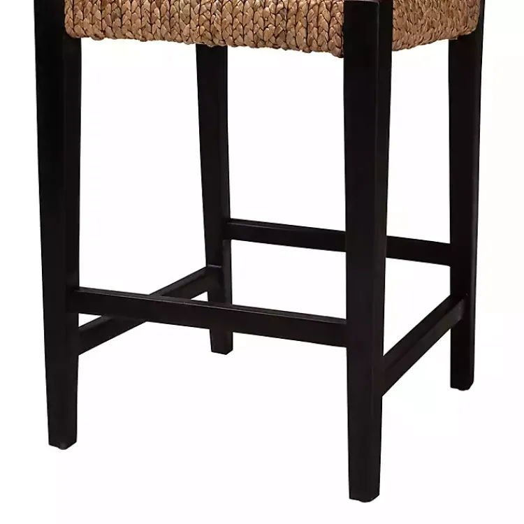 Kirklands Home Dark Mahogany Lattice Counter Stool Brown New