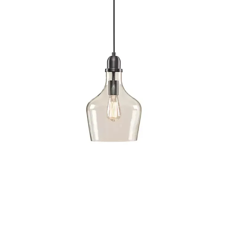 Kirklands Home Dark Metal Glass Avalon Pendant Light Gray Online