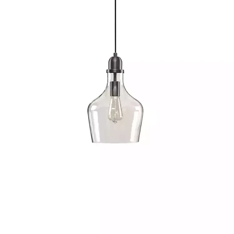 Kirklands Home Dark Metal Glass Avalon Pendant Light Gray Online