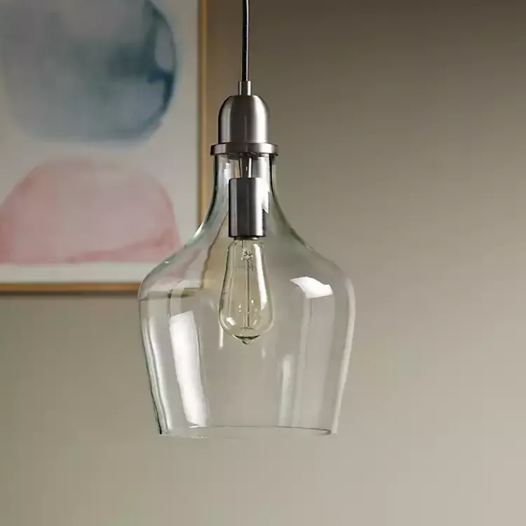 Kirklands Home Dark Metal Glass Avalon Pendant Light Gray Online