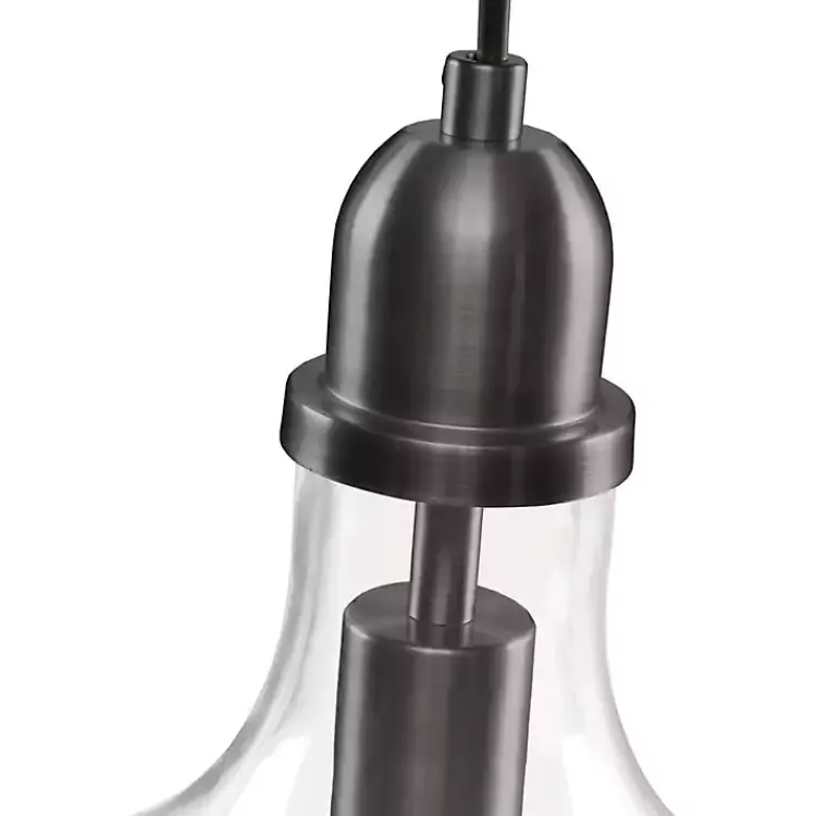 Kirklands Home Dark Metal Glass Avalon Pendant Light Gray Online