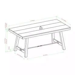 Kirklands Home Dark Oak Wood Rustic Dining Table Hot