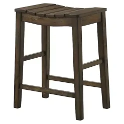 Kirklands Home Dark Oak Wood Whitcombe Counter Stools, Set of 2 Brown Best