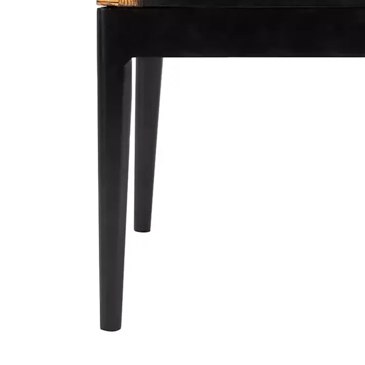 Kirklands Home Dark Rattan and Mahogany Gianni Accent Chair Brown