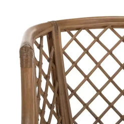 Kirklands Home Dark Rattan Curved Back Carlotta Accent Chair Brown Best