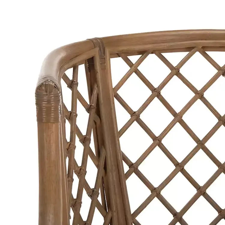 Kirklands Home Dark Rattan Curved Back Carlotta Accent Chair Brown Best