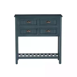 Kirklands Home Dark Teal Beadboard Console Table Blue