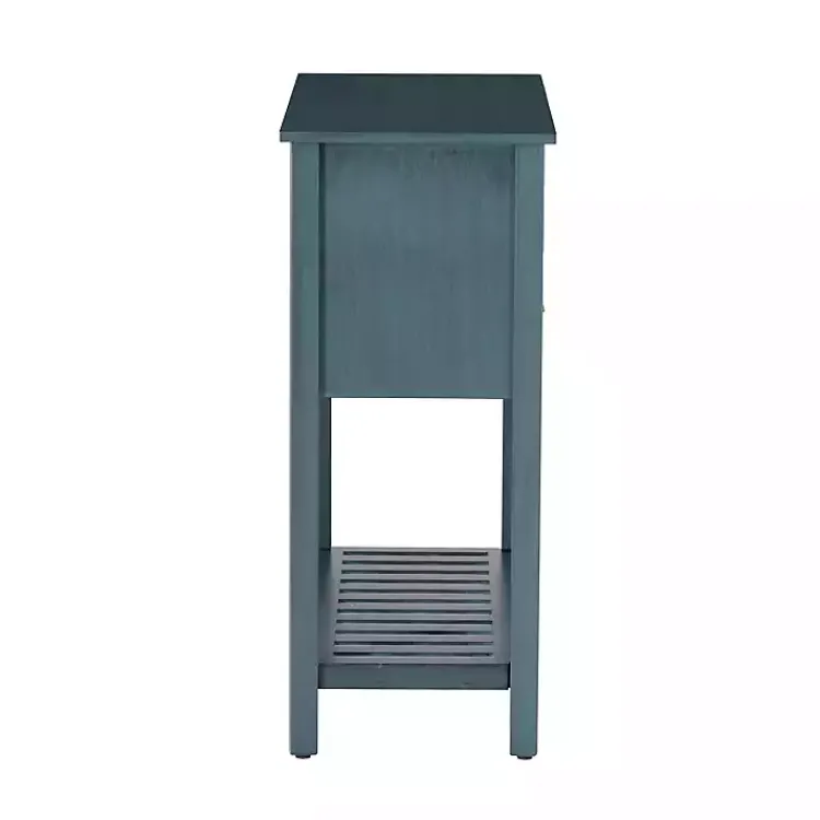 Kirklands Home Dark Teal Beadboard Console Table Blue