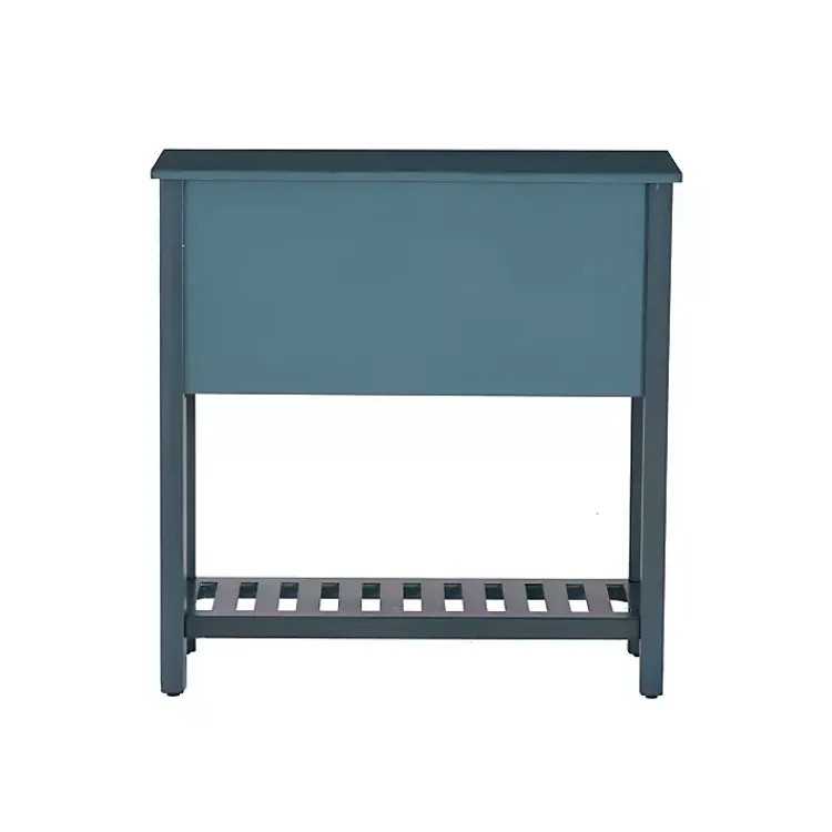 Kirklands Home Dark Teal Beadboard Console Table Blue