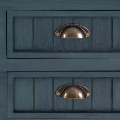 Kirklands Home Dark Teal Beadboard Console Table Blue