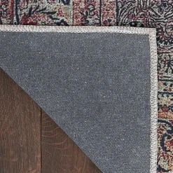 Kirklands Home Dark Vintage Floral Washable Area Rug, 5x7 Gray
