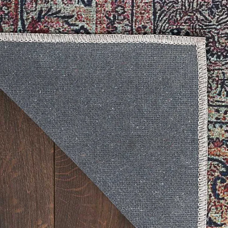 Kirklands Home Dark Vintage Floral Washable Area Rug, 7x9 Gray Sale