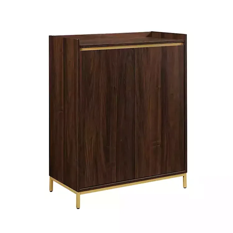 Kirklands Home Dark Walnut Capri 6-Bottle Cubby Cabinet Brown Discount