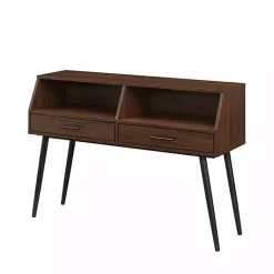 Kirklands Home Dark Walnut 2-Drawer Henry Console Table Brown Sale