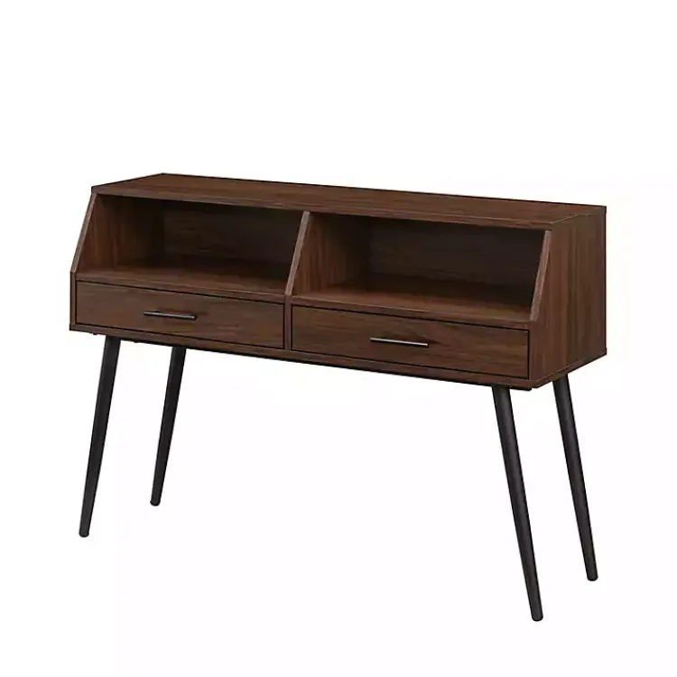 Kirklands Home Dark Walnut 2-Drawer Henry Console Table Brown Sale