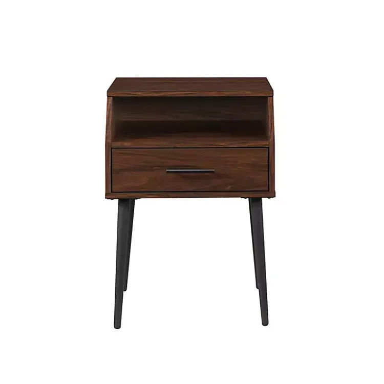 Kirklands Home Dark Walnut Open Storage Accent Table Brown Online