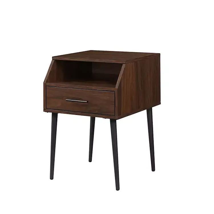 Kirklands Home Dark Walnut Open Storage Accent Table Brown Online