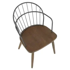 Kirklands Home Dark Walnut Wood Spindle Dining Chairs, Set of 2 Online