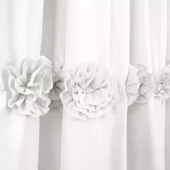 Kirklands Home Darla Floral Shower Curtain White