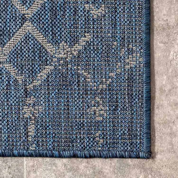 Kirklands Home Davon Blue Moroccan Trellis Outdoor Rug, 8x10 Discount