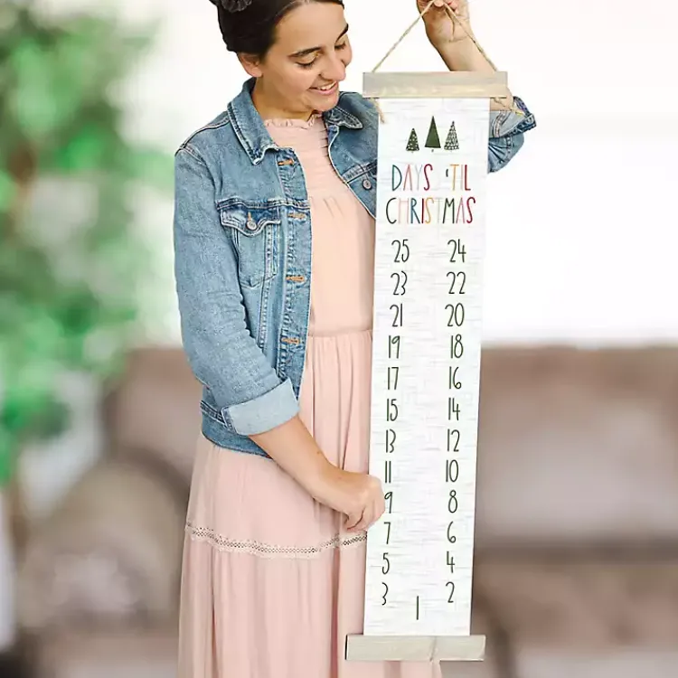 Christmas Art & Wall Decor>Kirklands Home Days 'Til Christmas Hanging Countdown Calendar