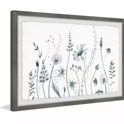 Kirklands Home Deckled Gray Flower Fields Framed Art Print Sale