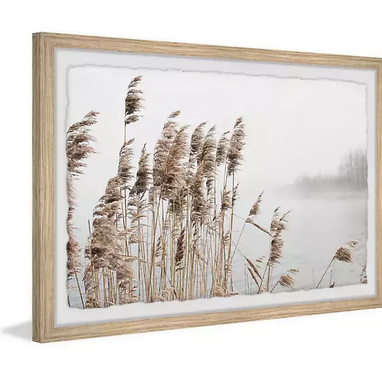 Kirklands Home Deckled Lakeside Grass Framed Art Print Clearance