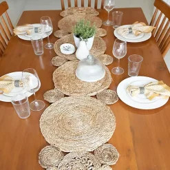 Kirklands Home Decorative Braided Jute Table Runner Tan
