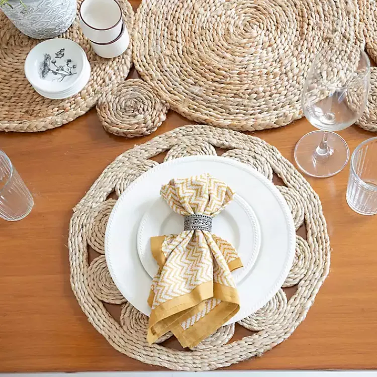Kirklands Home Decorative Braided Jute Table Runner Tan