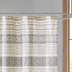Kirklands Home Decorative Stripe Tassel Shower Curtain Online