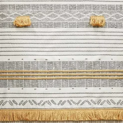 Kirklands Home Decorative Stripe Tassel Shower Curtain Online