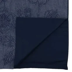 Kirklands Home Deep Floral Embroidered Table Runner Blue Best