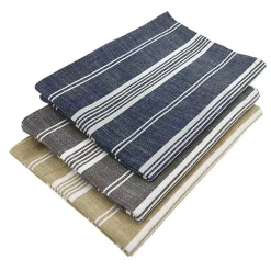 Kirklands Home Deep Blue Thin Striped Table Runner