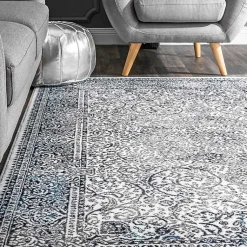 Kirklands Home Delany Persian Inspired Area Rug, 5x8 Blue Discount