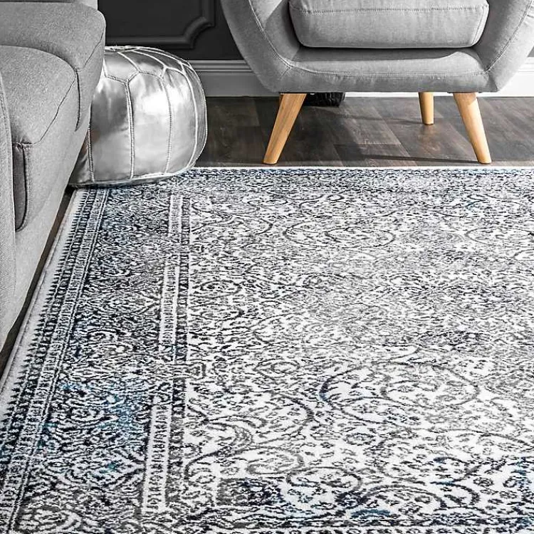 Kirklands Home Delany Persian Inspired Area Rug, 5x8 Blue Discount