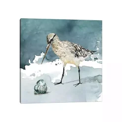 Kirklands Home Delray Sandpiper Canvas Art Print Blue Outlet