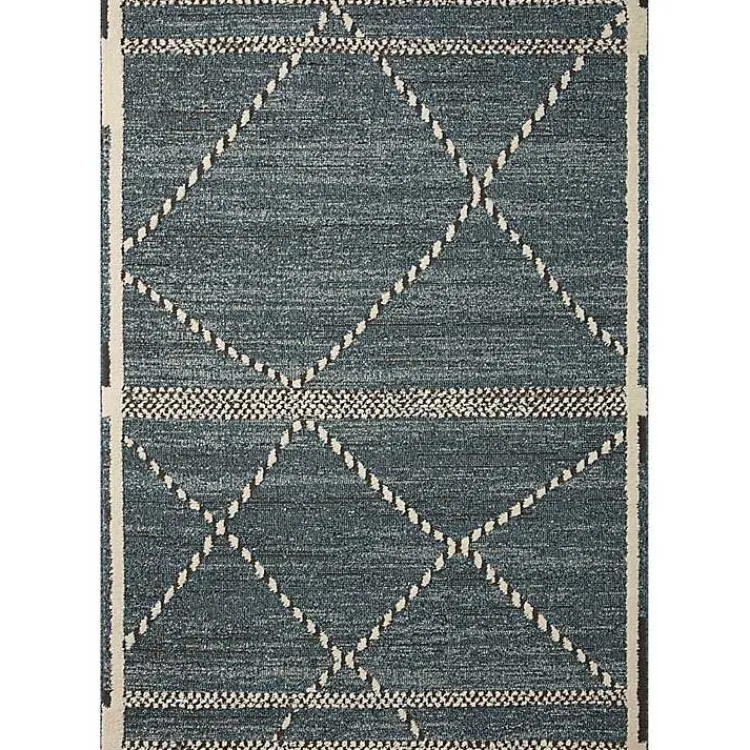 Kirklands Home Denim Asymmetrical Tufted Area Rug, 7x10 Blue Best
