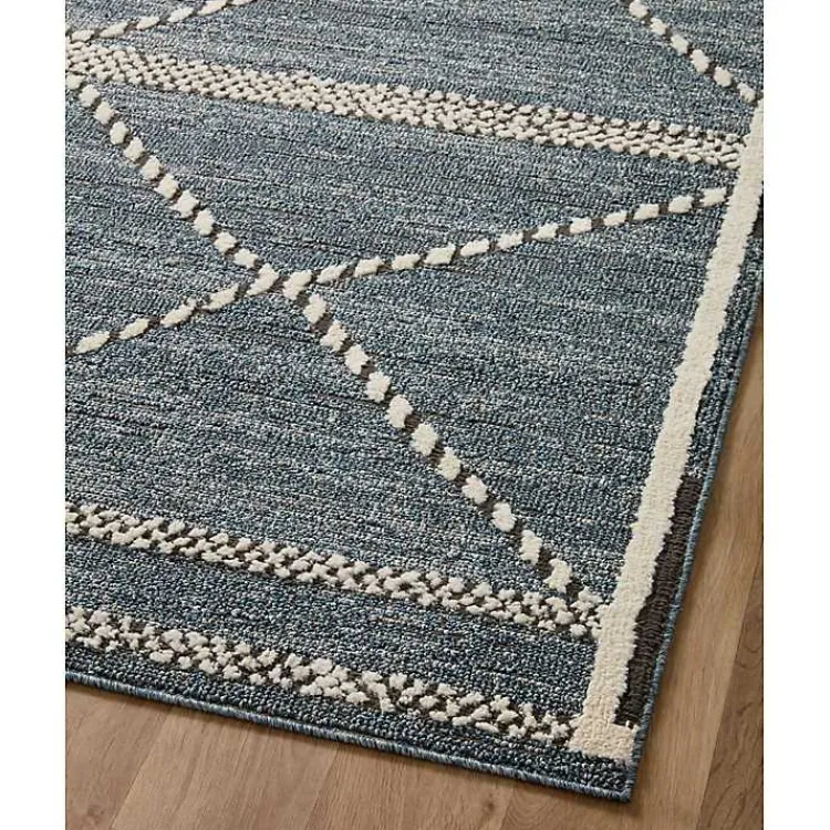 Kirklands Home Denim Asymmetrical Tufted Area Rug, 7x10 Blue Best