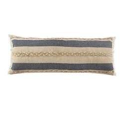 Pillows>Kirklands Home Denim Blue Braided Stripe Lumbar Pillow