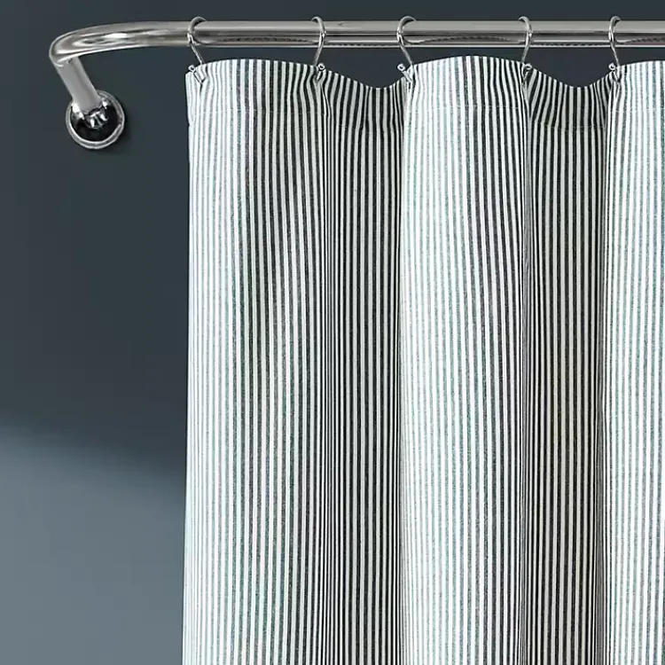 Kirklands Home Denim Vintage Stripe Shower Curtain Blue Online