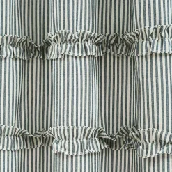 Kirklands Home Denim Vintage Stripe Shower Curtain Blue Online