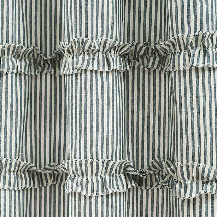 Kirklands Home Denim Vintage Stripe Shower Curtain Blue Online
