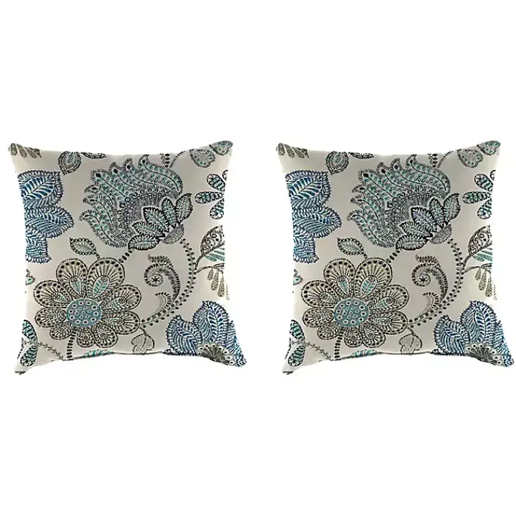 Kirklands Home Denim Busan Outdoor Pillows, Set of 2 Outlet