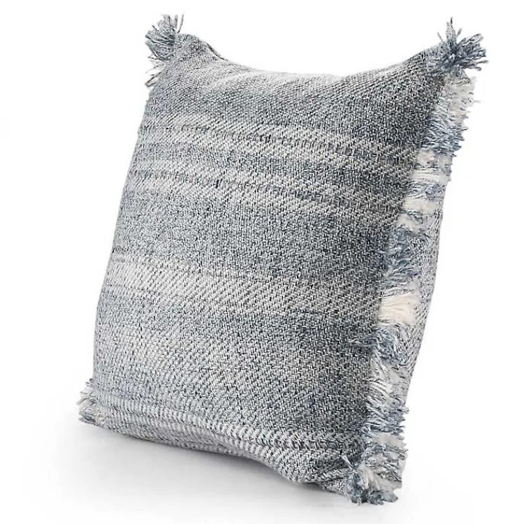 Kirklands Home Denim Contemporary Stripe Outdoor Throw Pillow Best